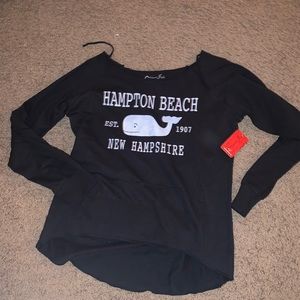 NWT! Hampton beach NH off shoulder sweatshirt top